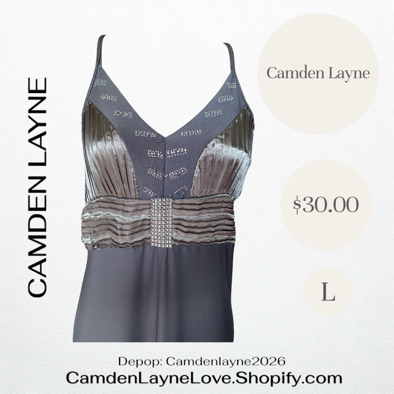 Silver Slip Dress