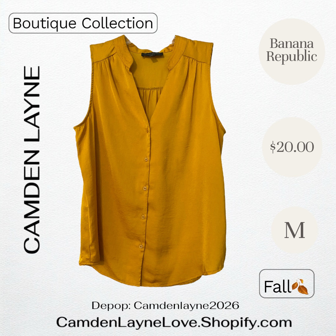 Banana Republic Mustard Blouse