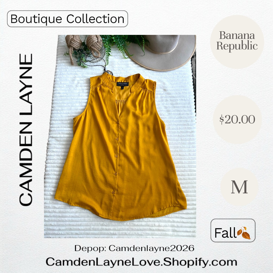 Banana Republic Mustard Blouse