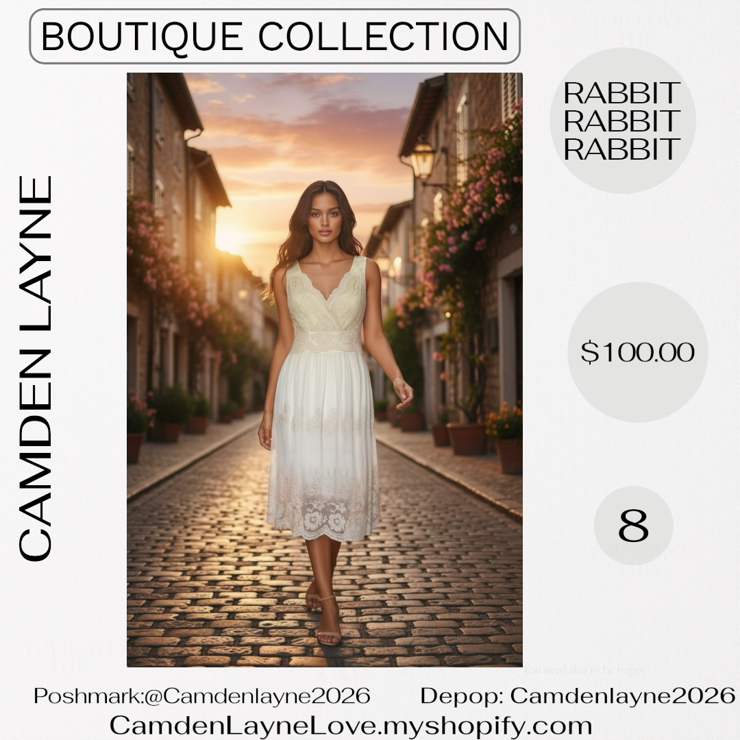 Rabbit Lace Embroidered Gown