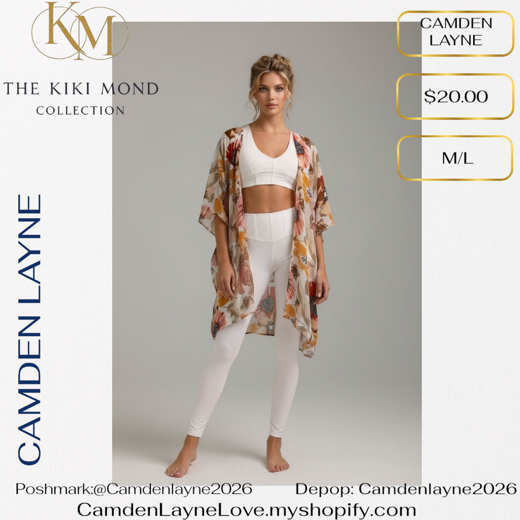 Camden Layne Peony Floral Kimono