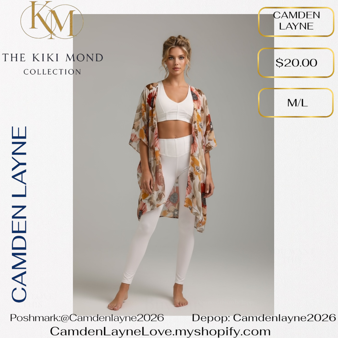 Camden Layne Peony Floral Kimono