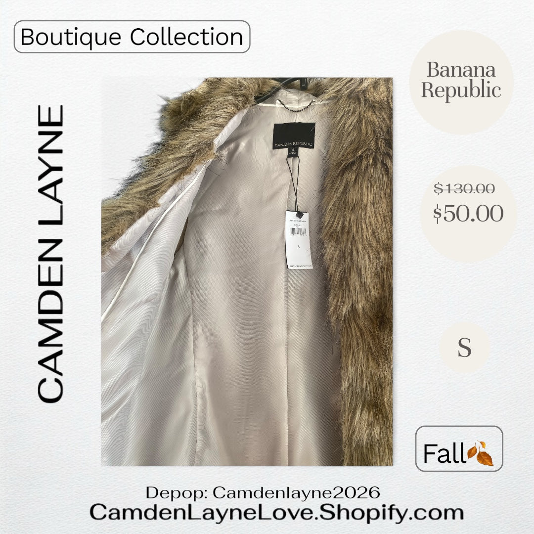 Banana Republic Faux Fur Vest