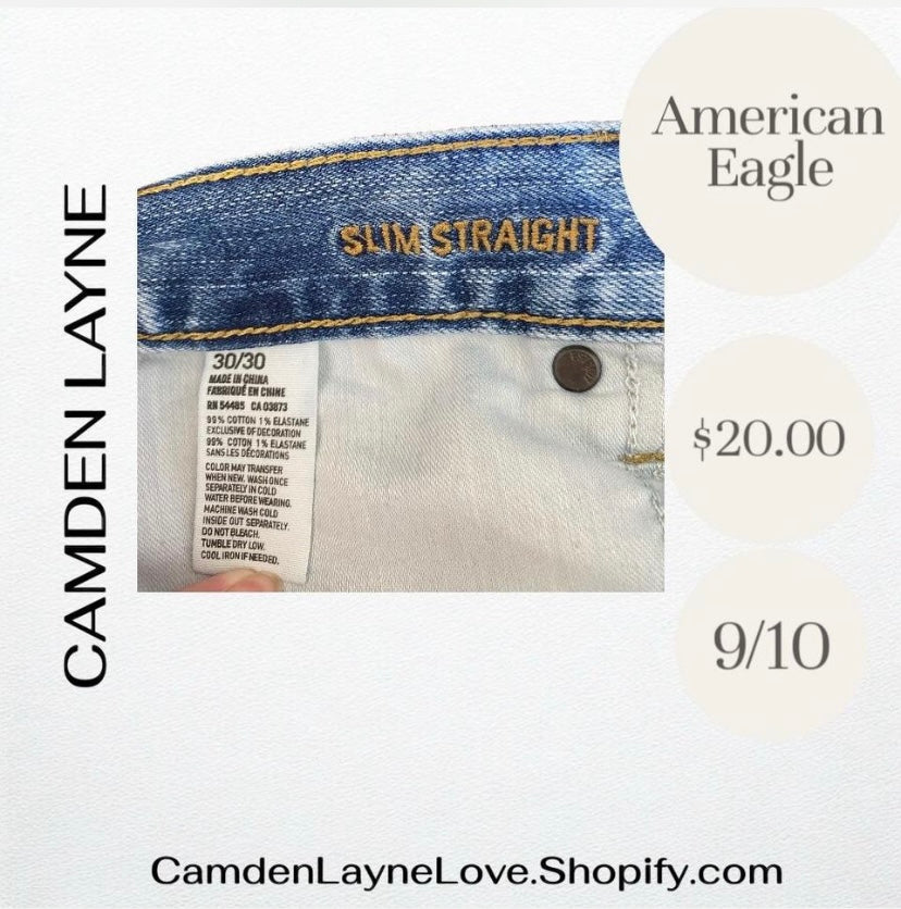 AE 10 Slim Straight Acid Wash