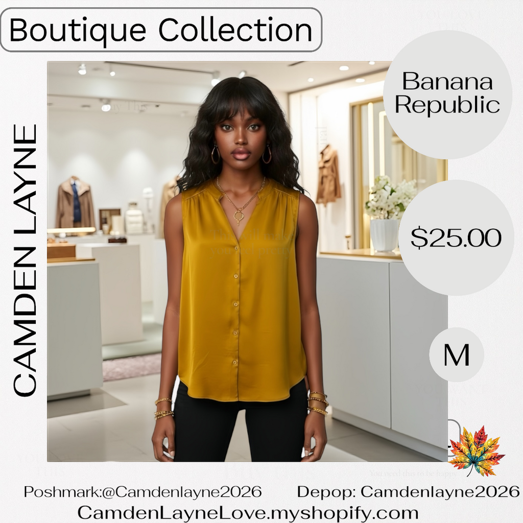 Banana Republic Mustard Blouse