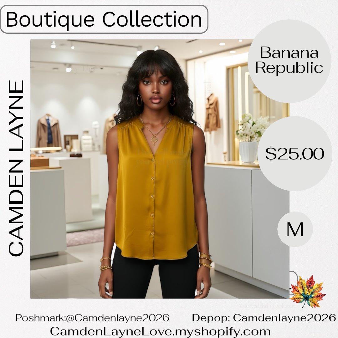 Banana Republic Mustard Blouse