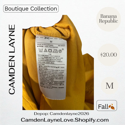 Banana Republic Mustard Blouse