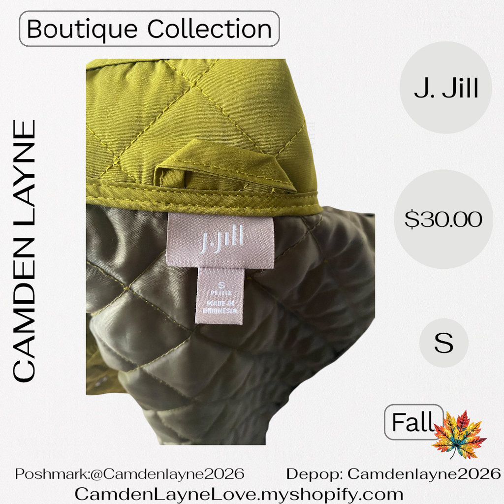 J. Jill Olive Quilted Vest