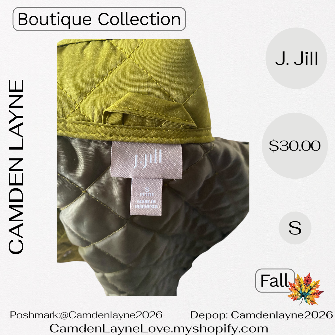 J. Jill Olive Quilted Vest