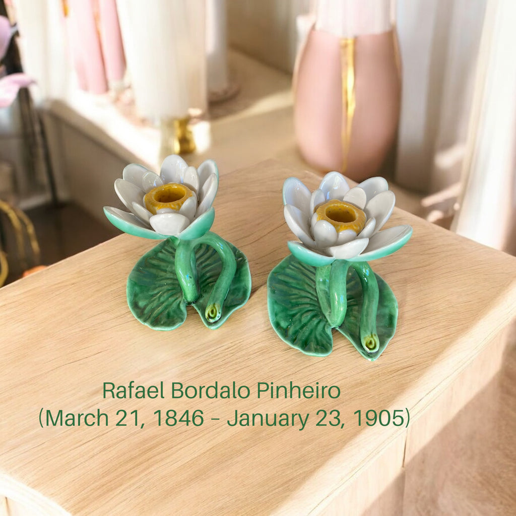 Raphael Bordalo Pinheiro Candle Holders- set - Camden Layne