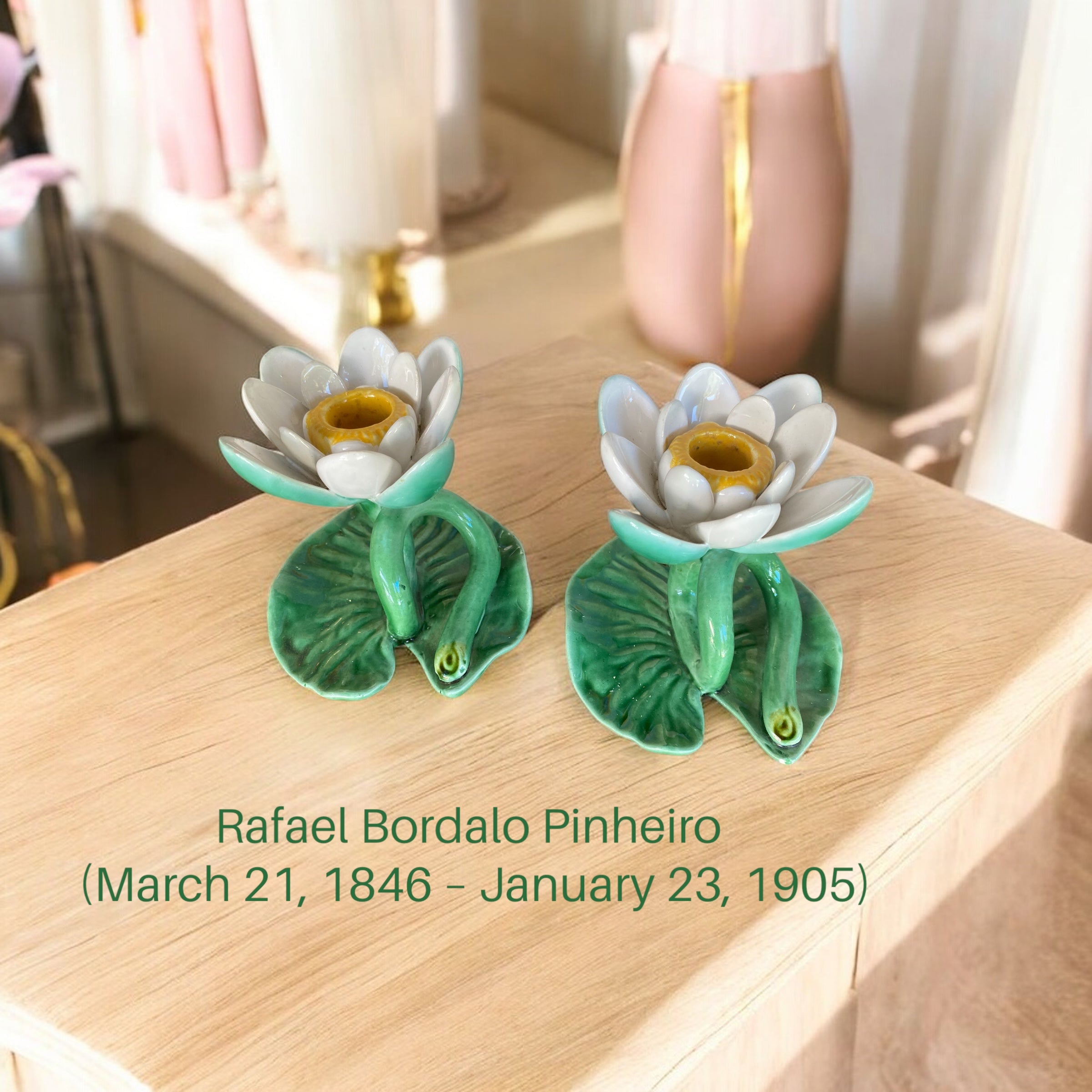 Raphael Bordalo Pinheiro Candle Holders- set - Camden Layne