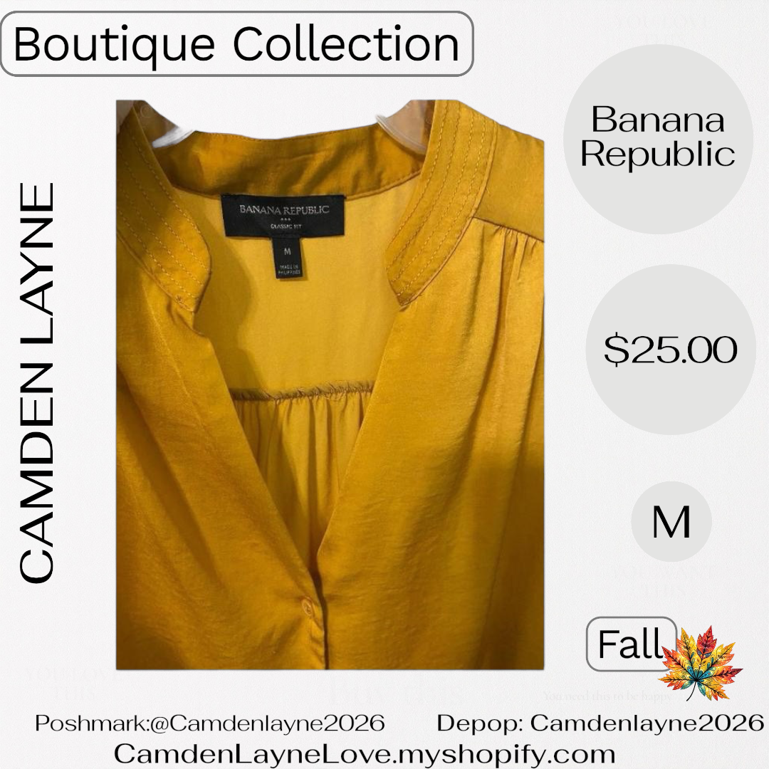 Banana Republic Mustard Blouse