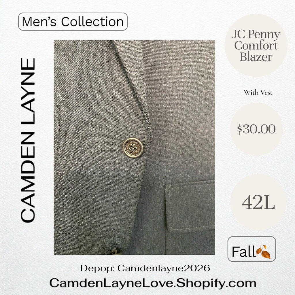 JC Penny Comfort Blazer Grey