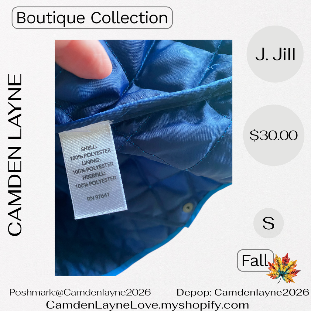 J. Jill Blue Quilted Vest