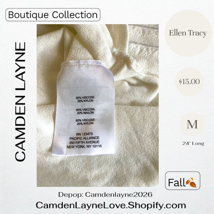 Ellen Tracy Ivory Sweater