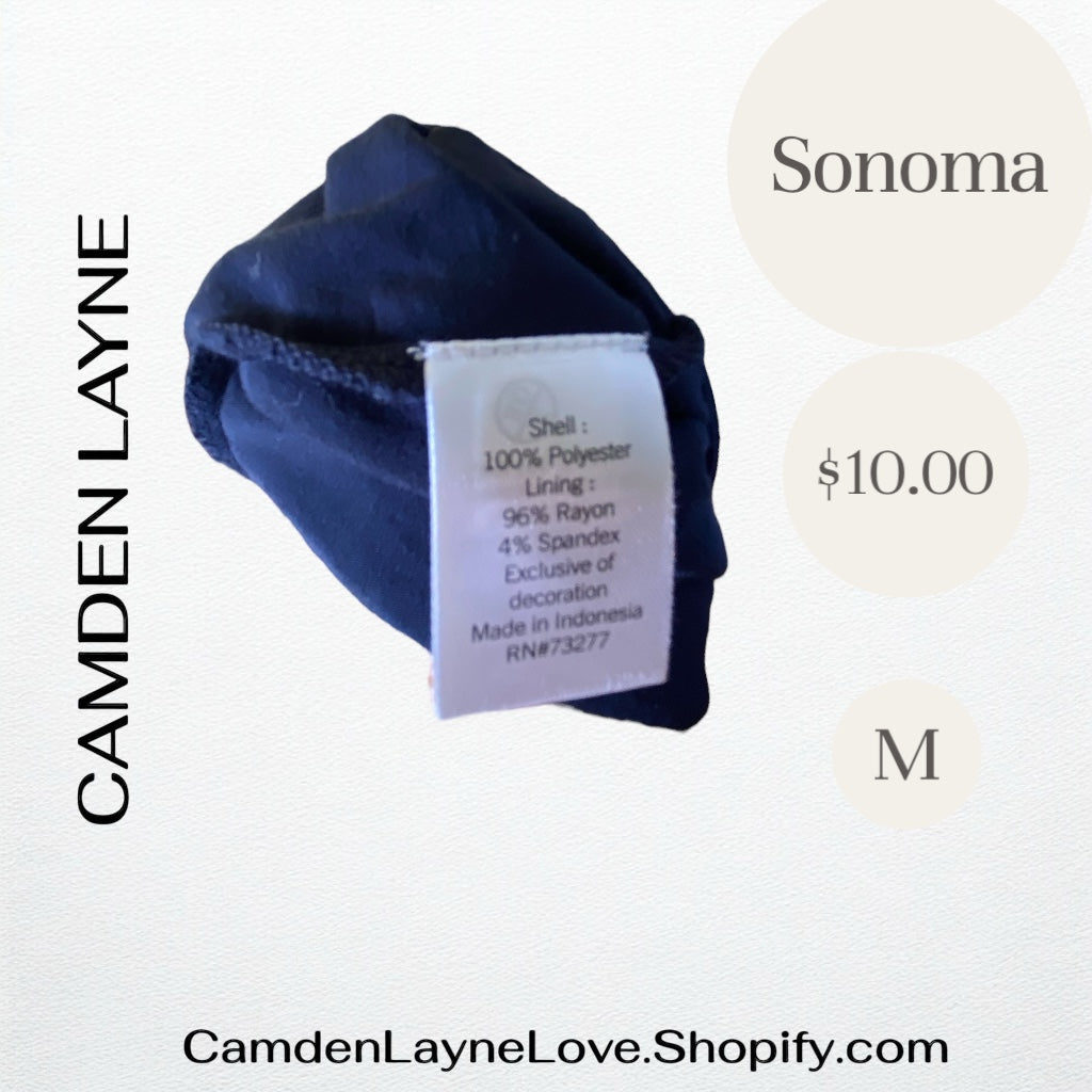 Sonoma Navy Butterfly Blouse