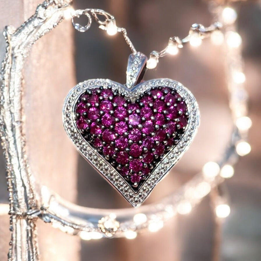 Sterling Silver Pink Sapphire Pendant - Camden Layne