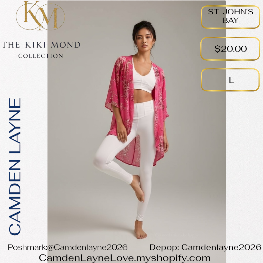 At.John’s Bay Pink Floral Kimono