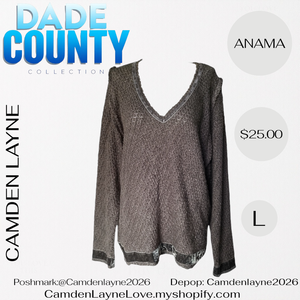 ANAMA Dark Gray Knitted Pullover