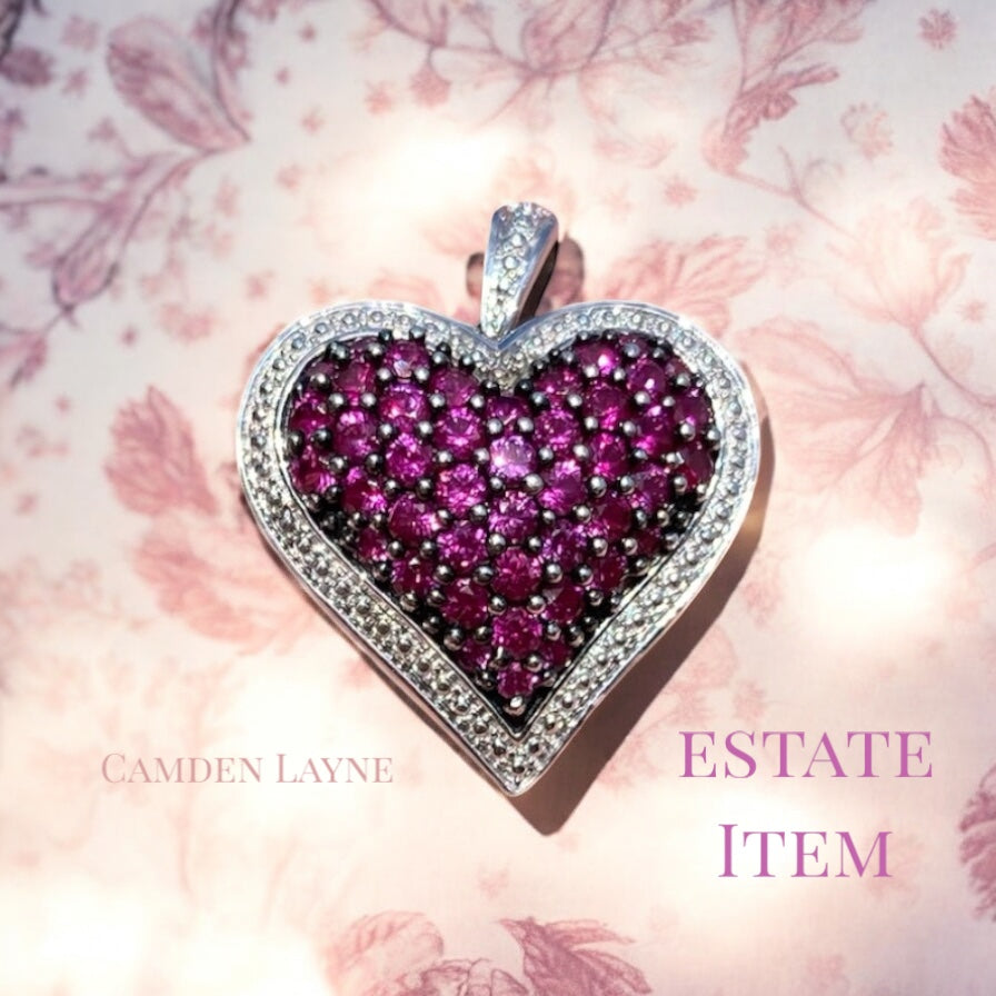 Sterling Silver Pink Sapphire Pendant - Camden Layne