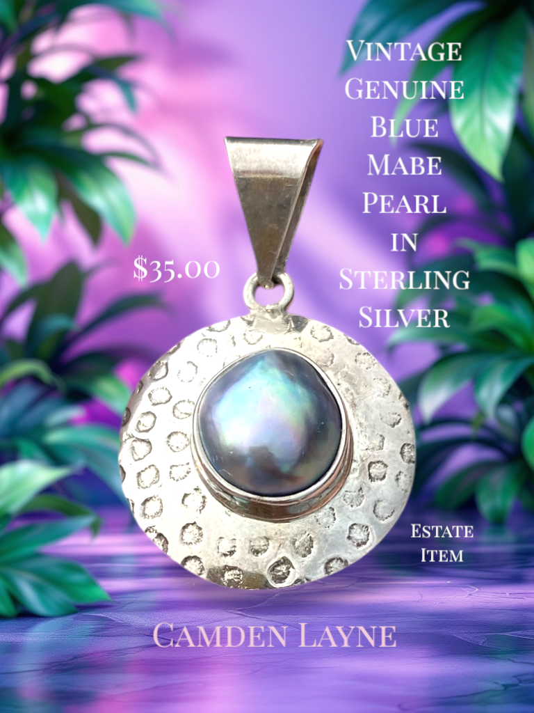 Genuine Mabe Pearl &Sterling Silver Pendant - Camden Layne