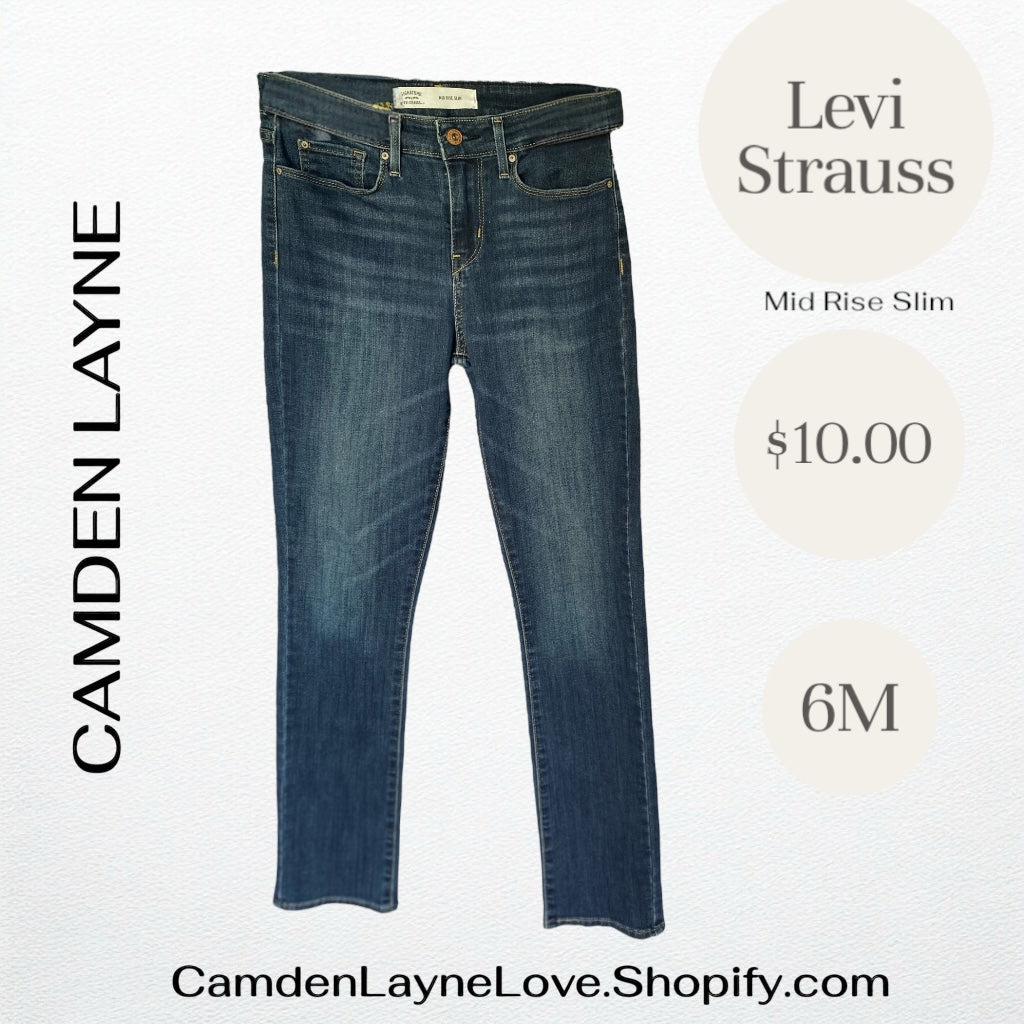 Levi Mid Rise Slim Jeans