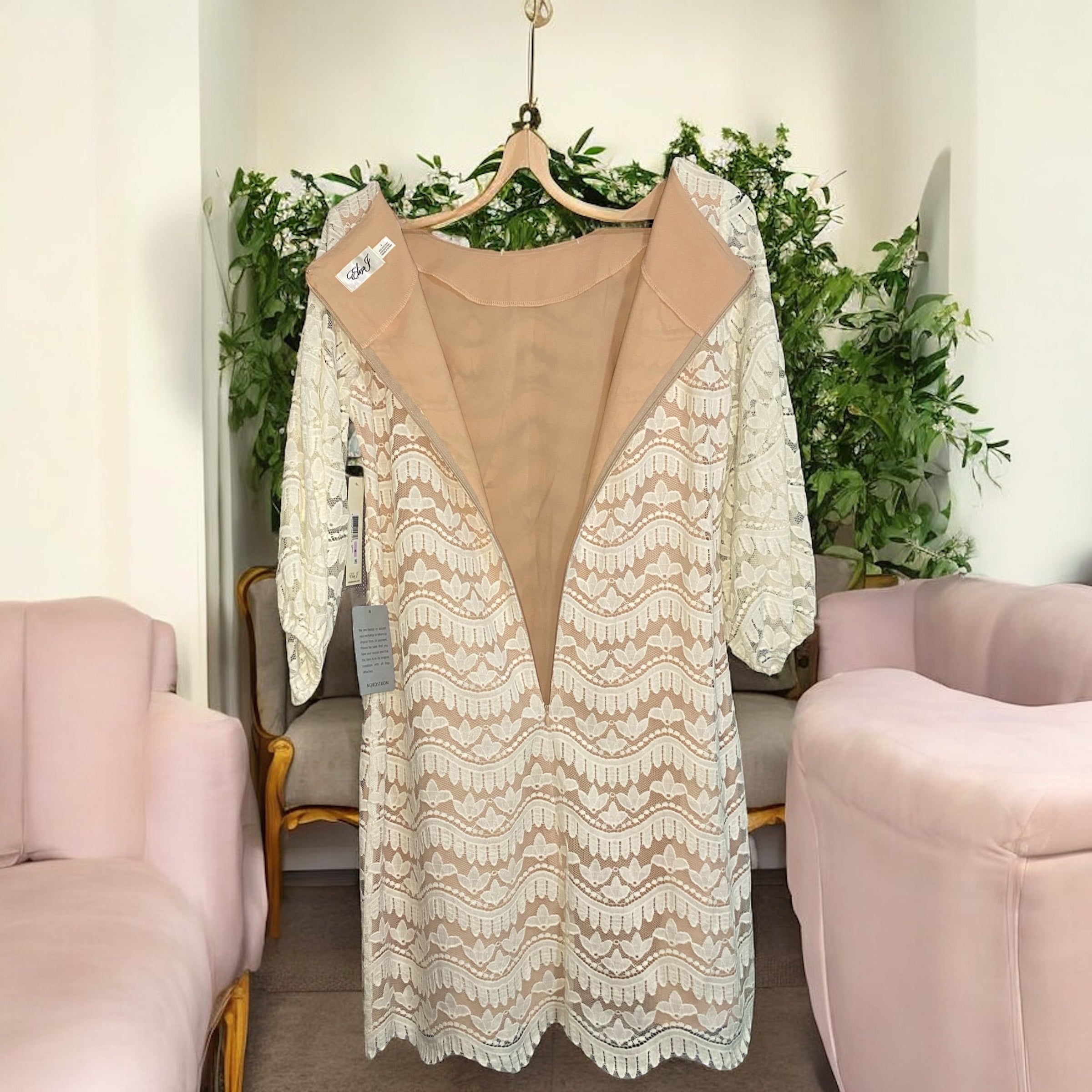 Eliza J Embroidered Lace Shift Dress - Camden Layne