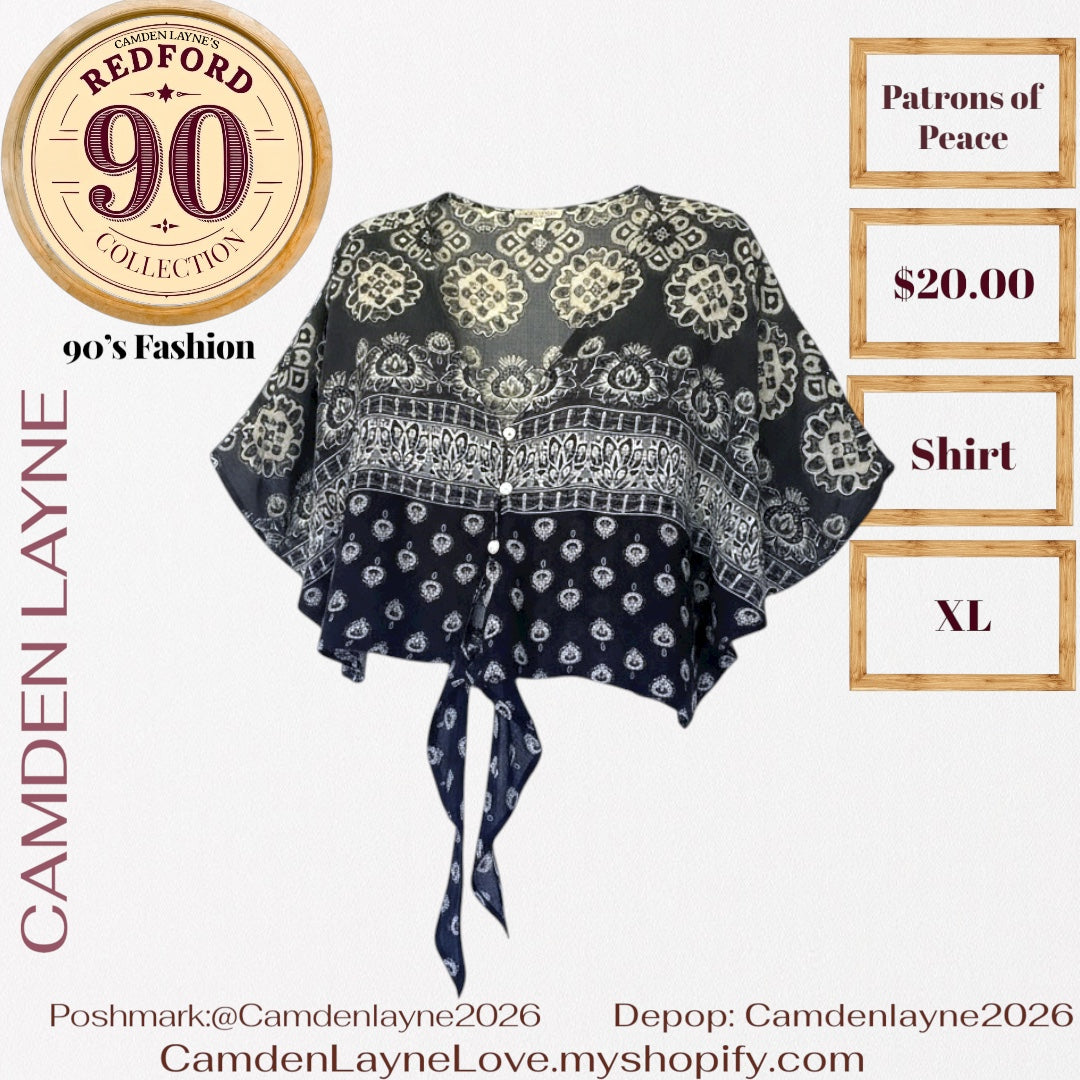 Patrons of Peace Hartley Tie Crop Top