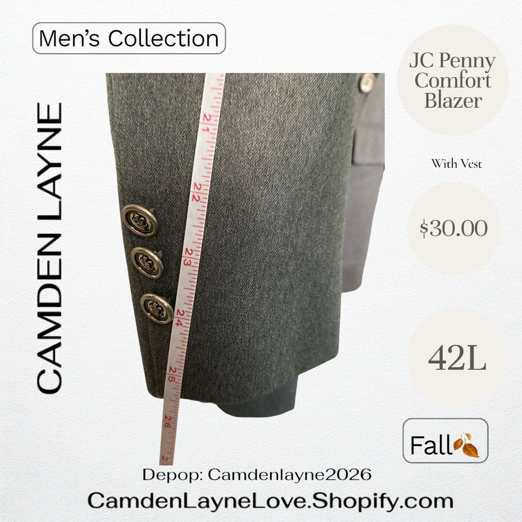 JC Penny Comfort Blazer Grey