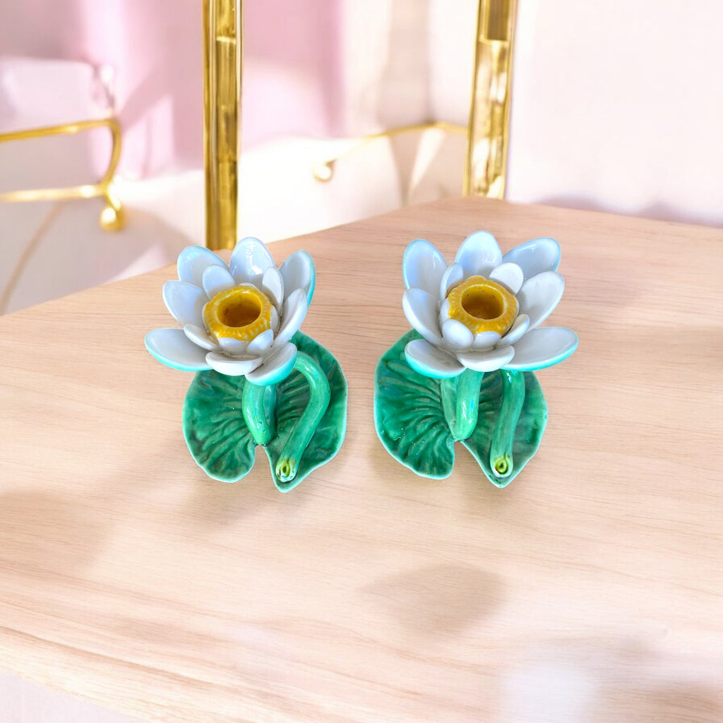 Raphael Bordalo Pinheiro Candle Holders- set - Camden Layne