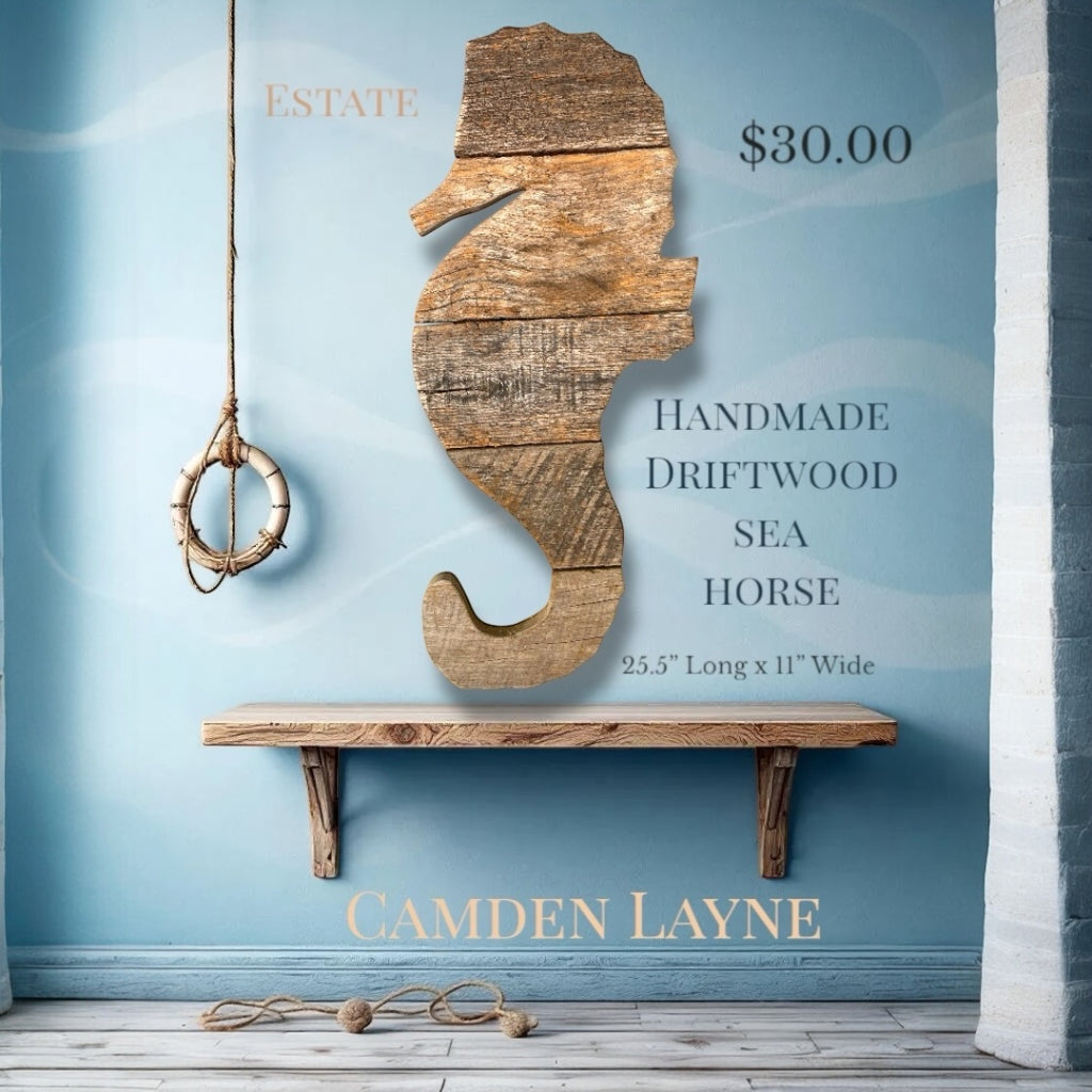“Chuck” Driftwood Seahorse - Camden Layne