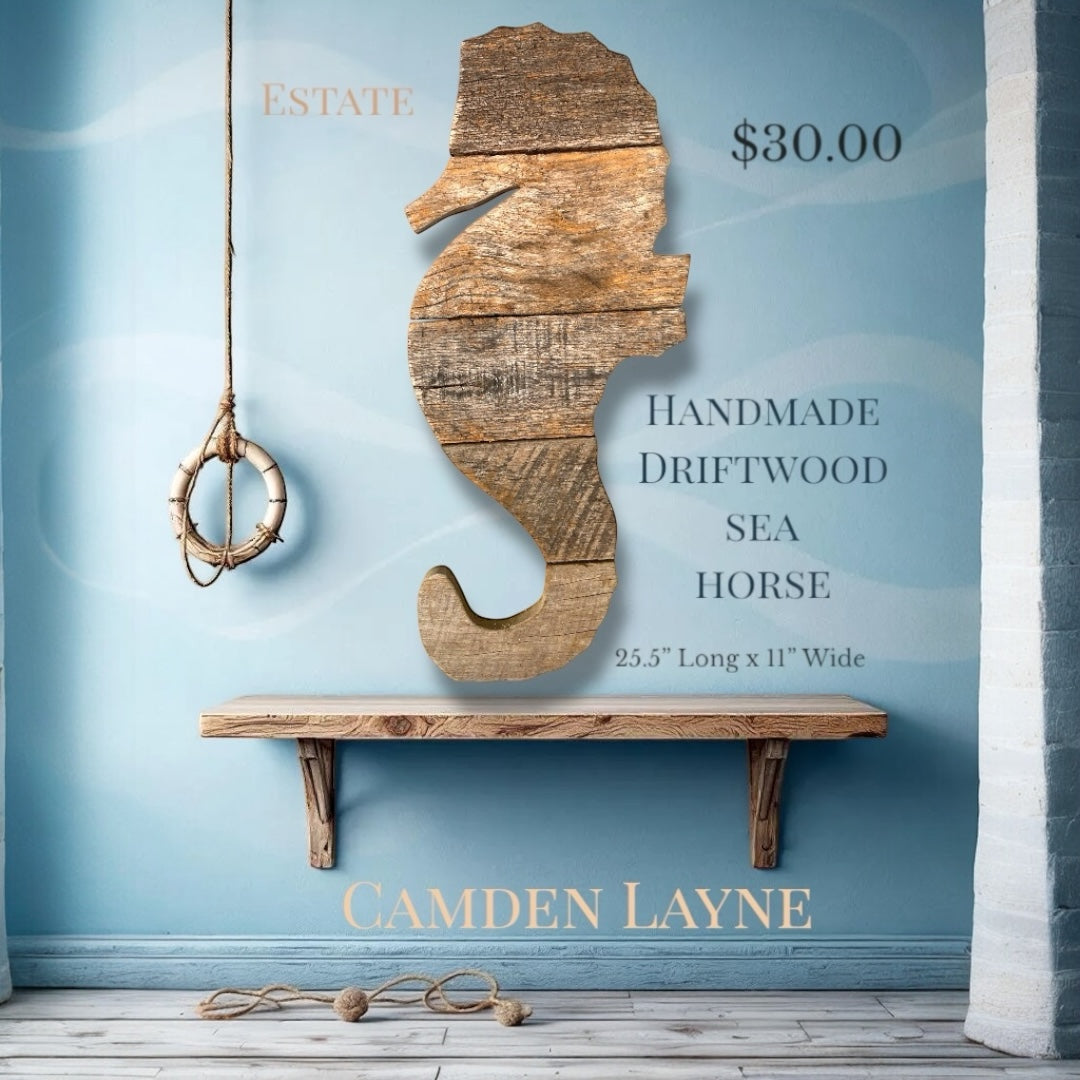 “Chuck” Driftwood Seahorse - Camden Layne