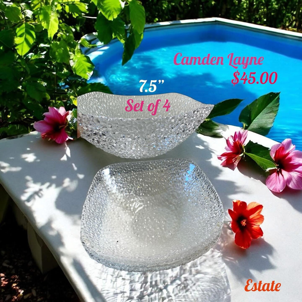 Vintage Vetropuro Ice Textured Bowls 4 - Camden Layne