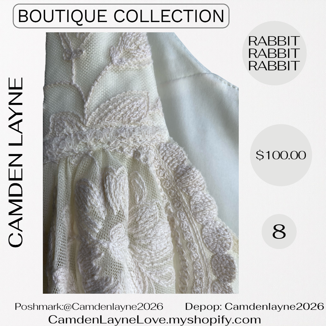 Rabbit Lace Embroidered Gown