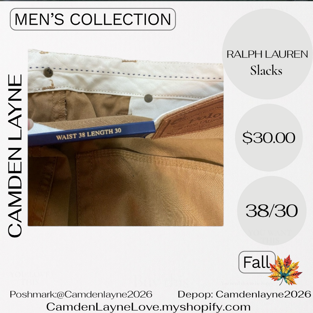 Ralph Lauren 38/30 Tan Slacks