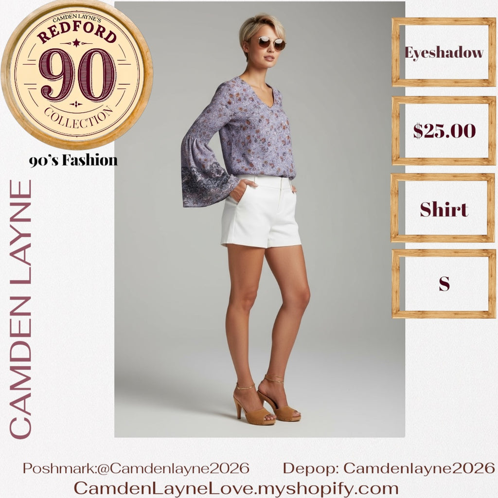 Eyeshadow Bell Sleeve Floral Top