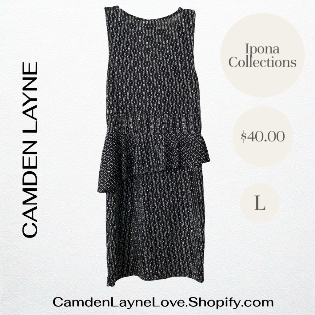 Black Ipona Peplum Dress