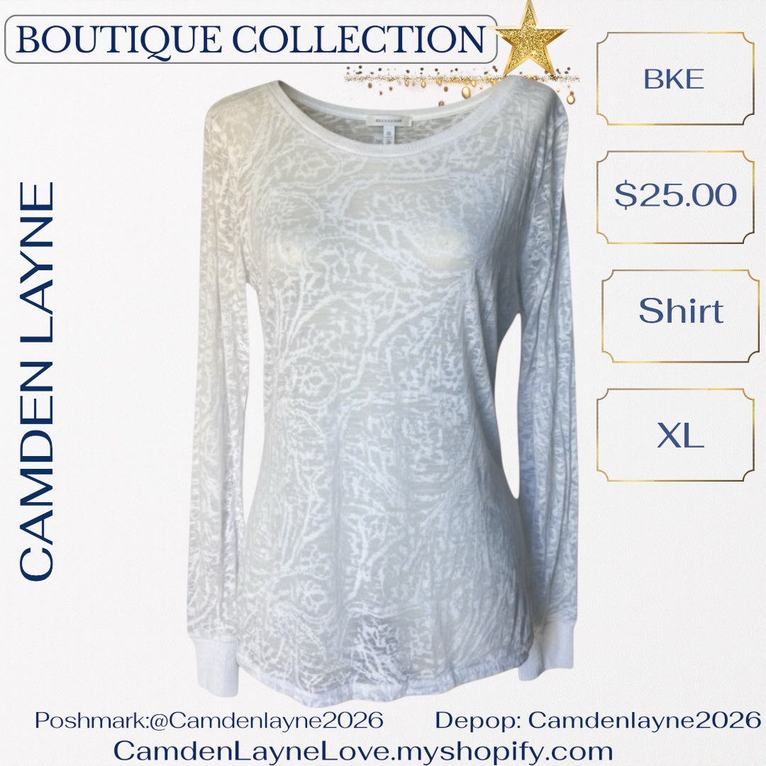 BKE Burnout Semi-see through blouse