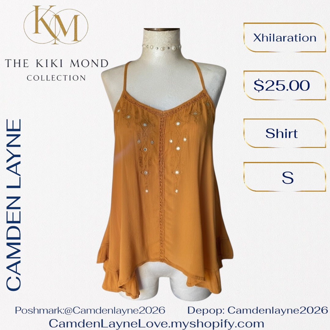 Bohemian Linen Cami Blouse