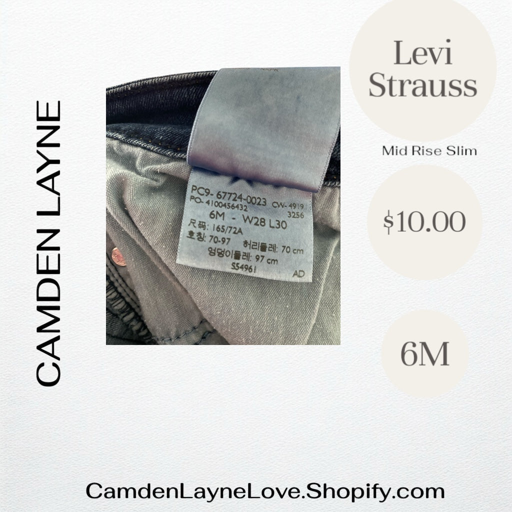 Levi Mid Rise Slim Jeans