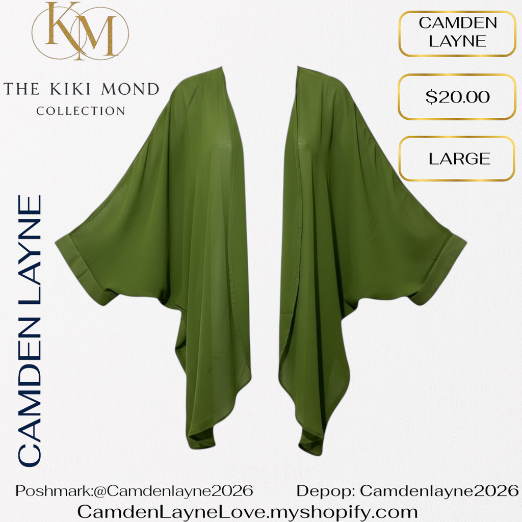 Camden Layne Green Sheer Kimono