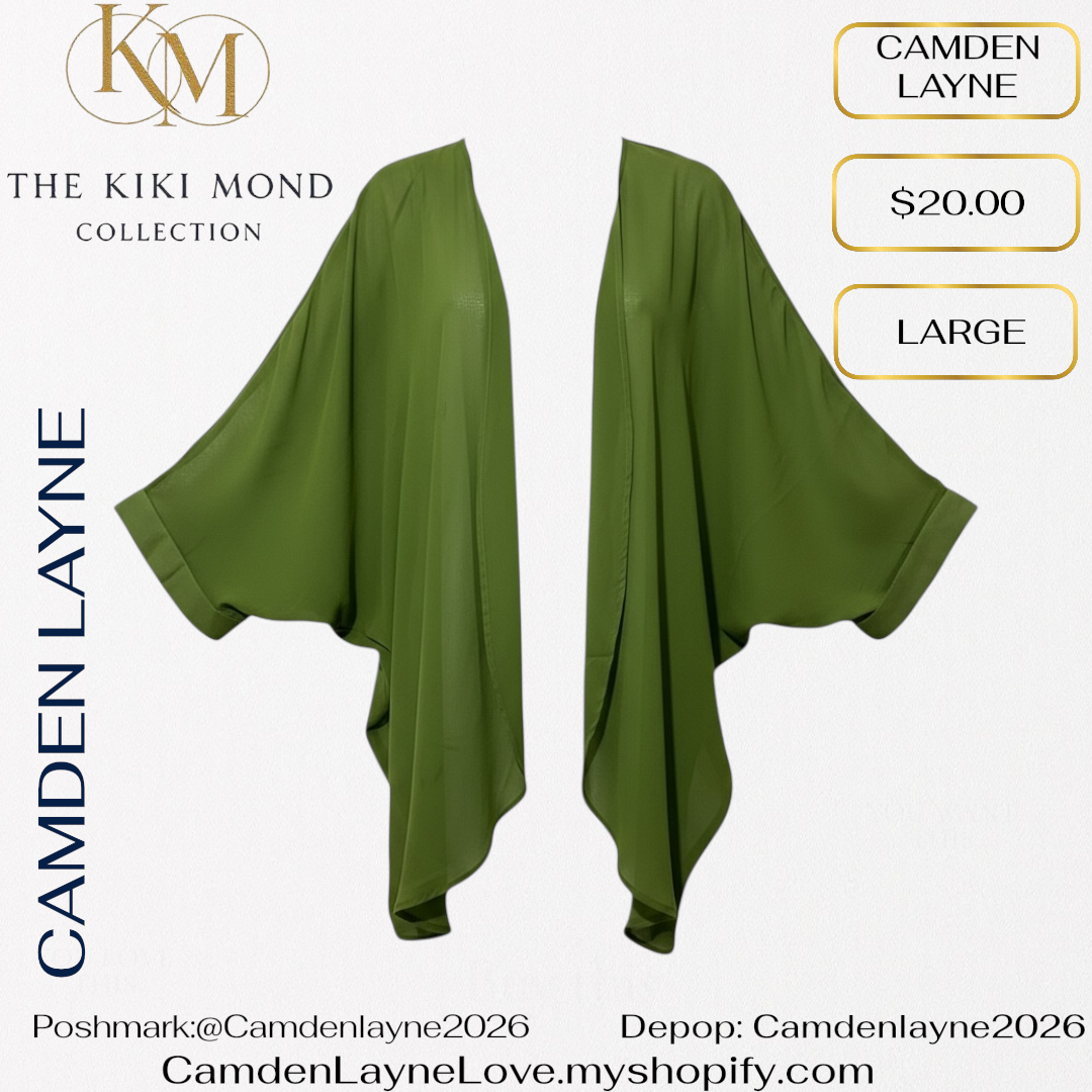 Camden Layne Green Sheer Kimono