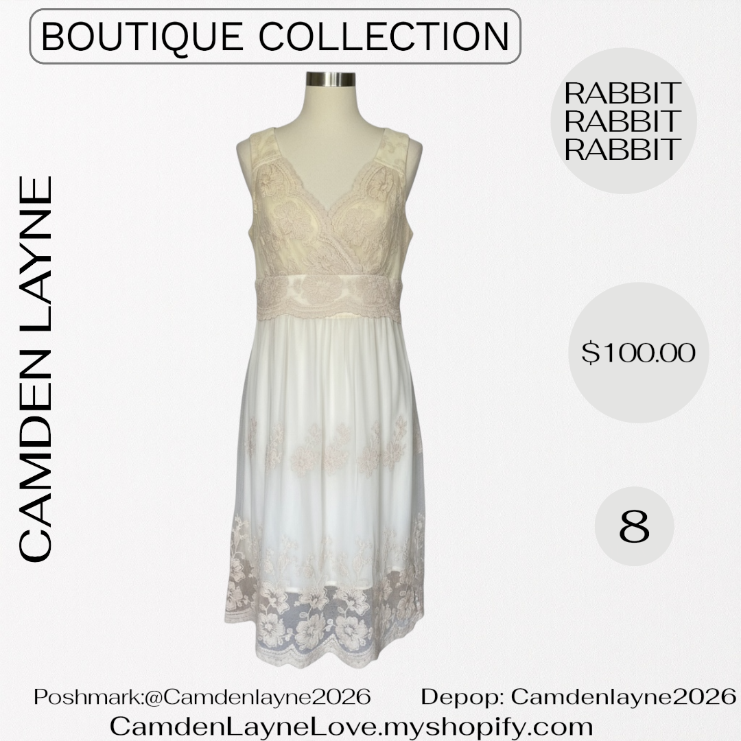 Rabbit Lace Embroidered Gown