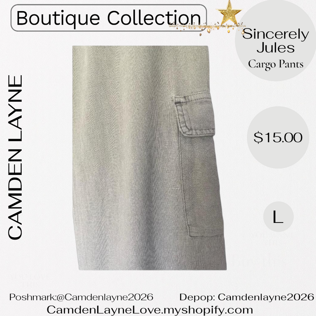 Sincerely Jules Gray Cargo Pants