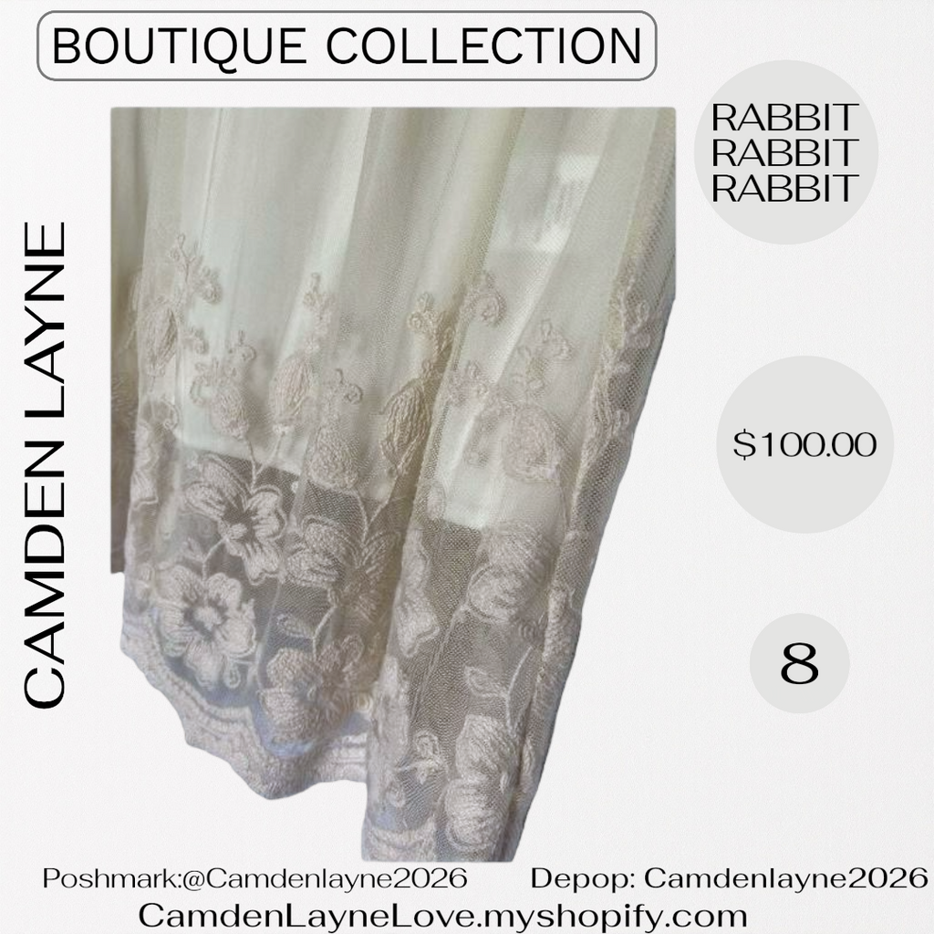 Rabbit Lace Embroidered Gown