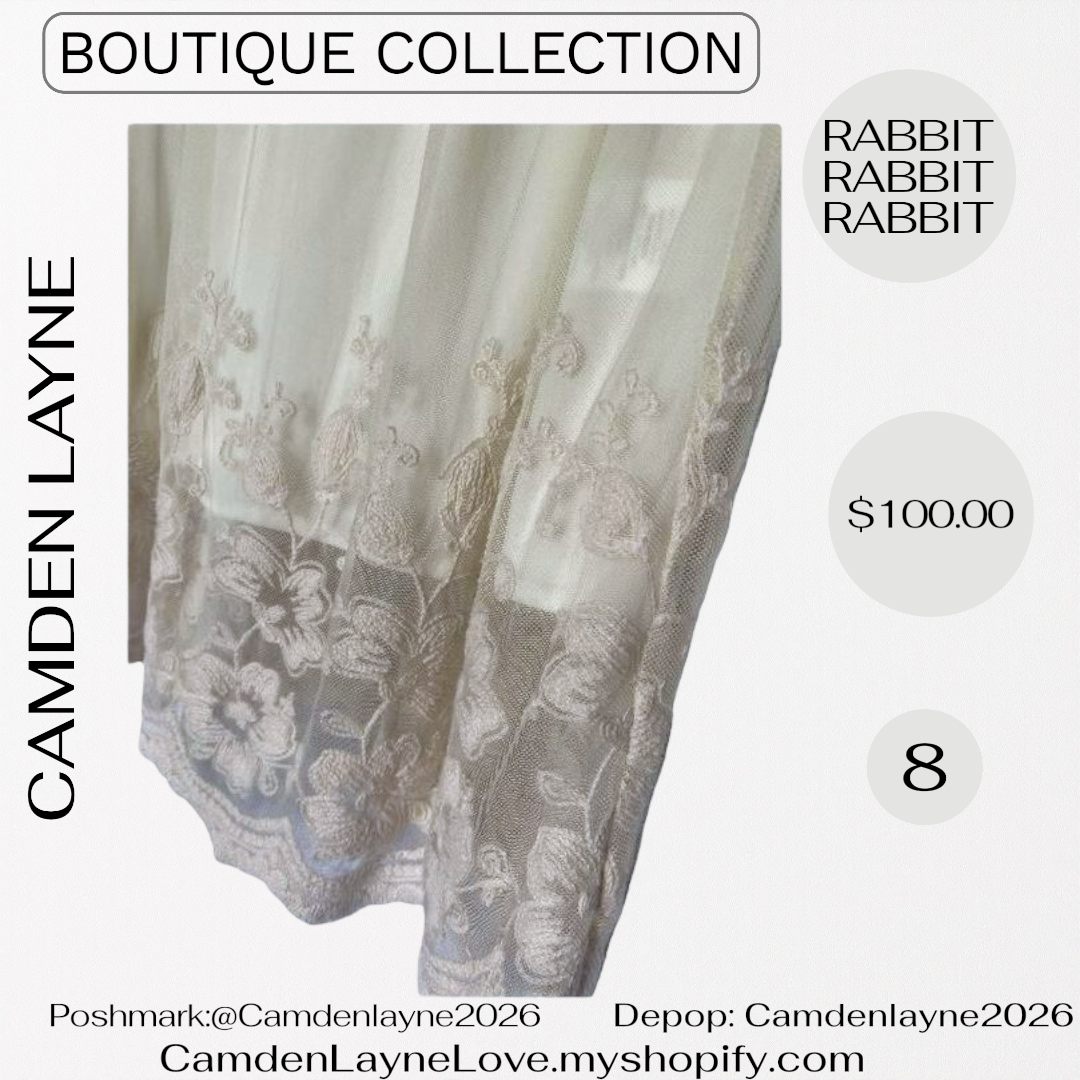 Rabbit Lace Embroidered Gown