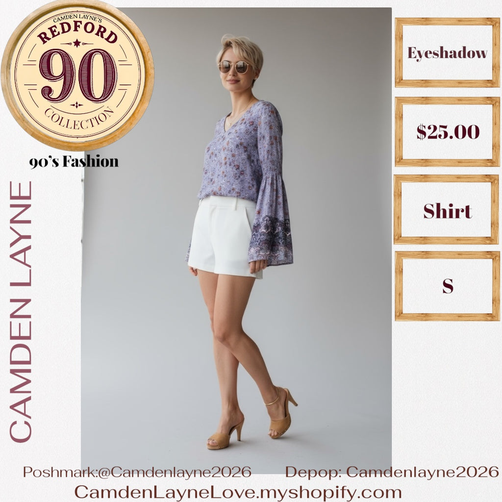 Eyeshadow Bell Sleeve Floral Top