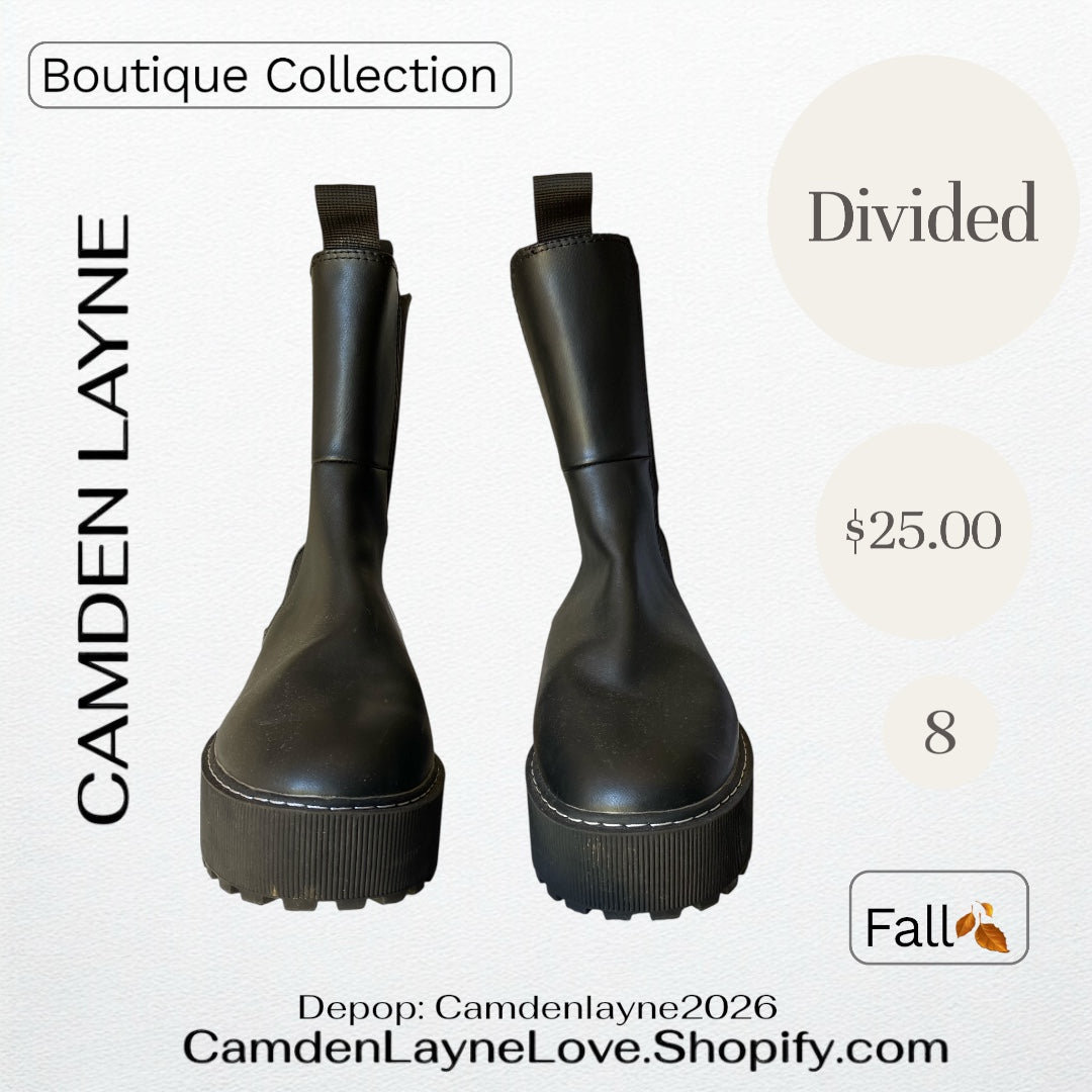 Divided Black Chelsea Boots 8-8.5