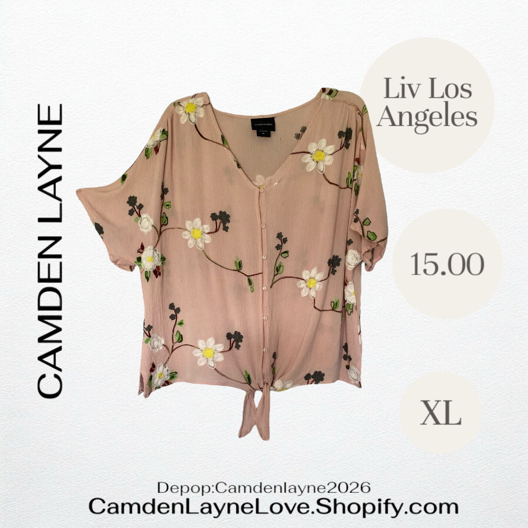 Pink Embroidered Liv Los Angeles