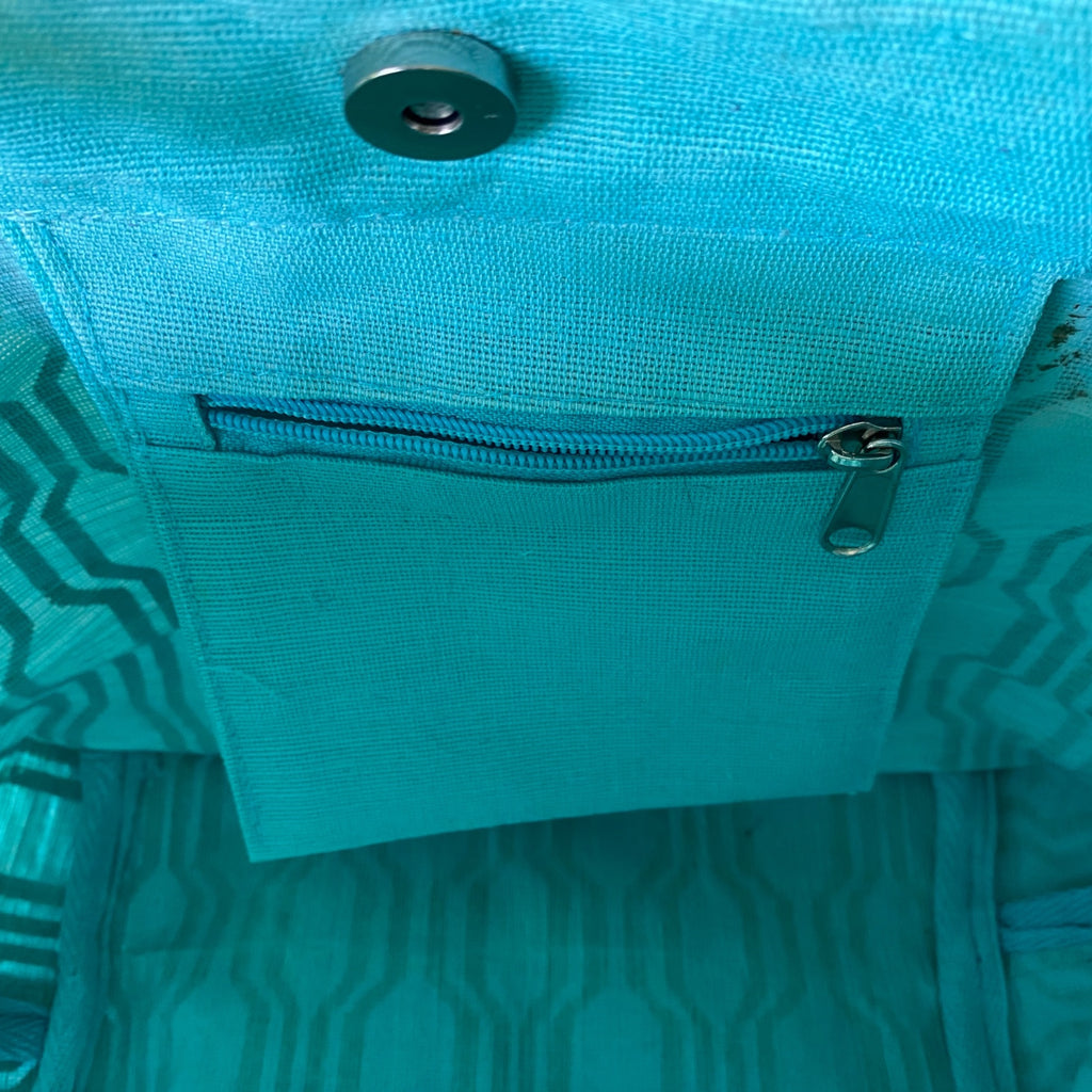 Turquoise & Gold Tote - Camden Layne